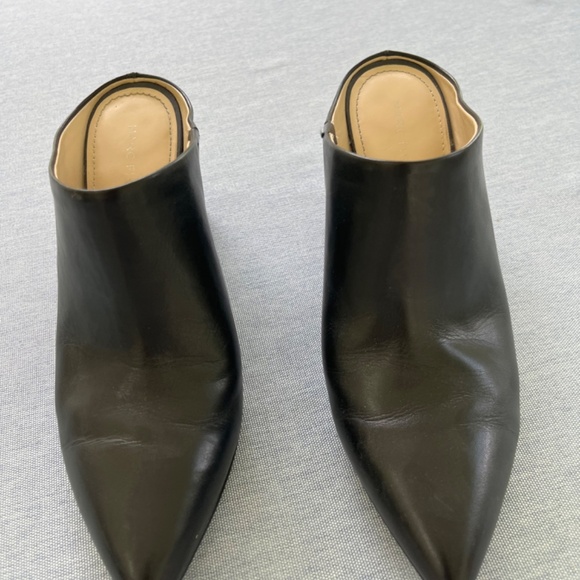 Marc Fisher Black Leather Mules - Picture 4 of 4